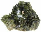 Epidote Crystal Cluster with Actinolite - Pakistan #41590-1